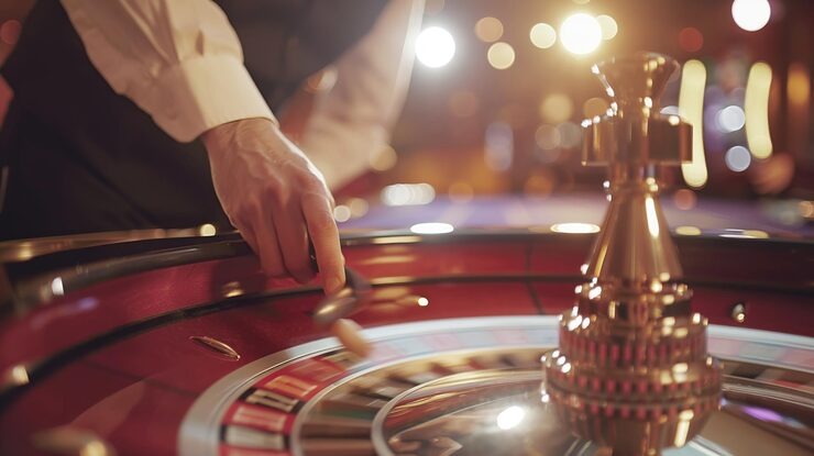 Mobile app showing live-dealer table interface